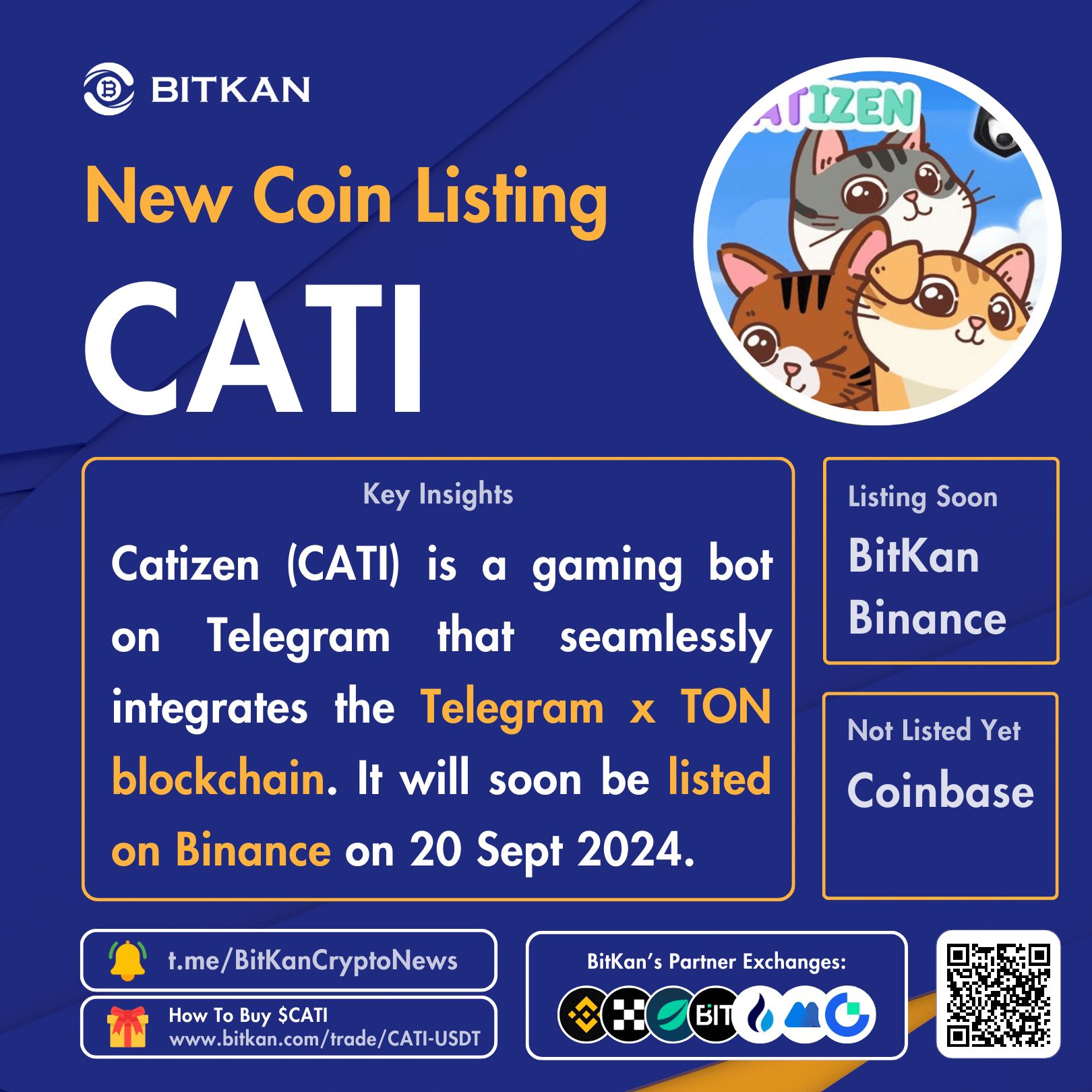 New Listing: Catizen (CATI) Spot and Futures Trading Pairs Added on BitKan