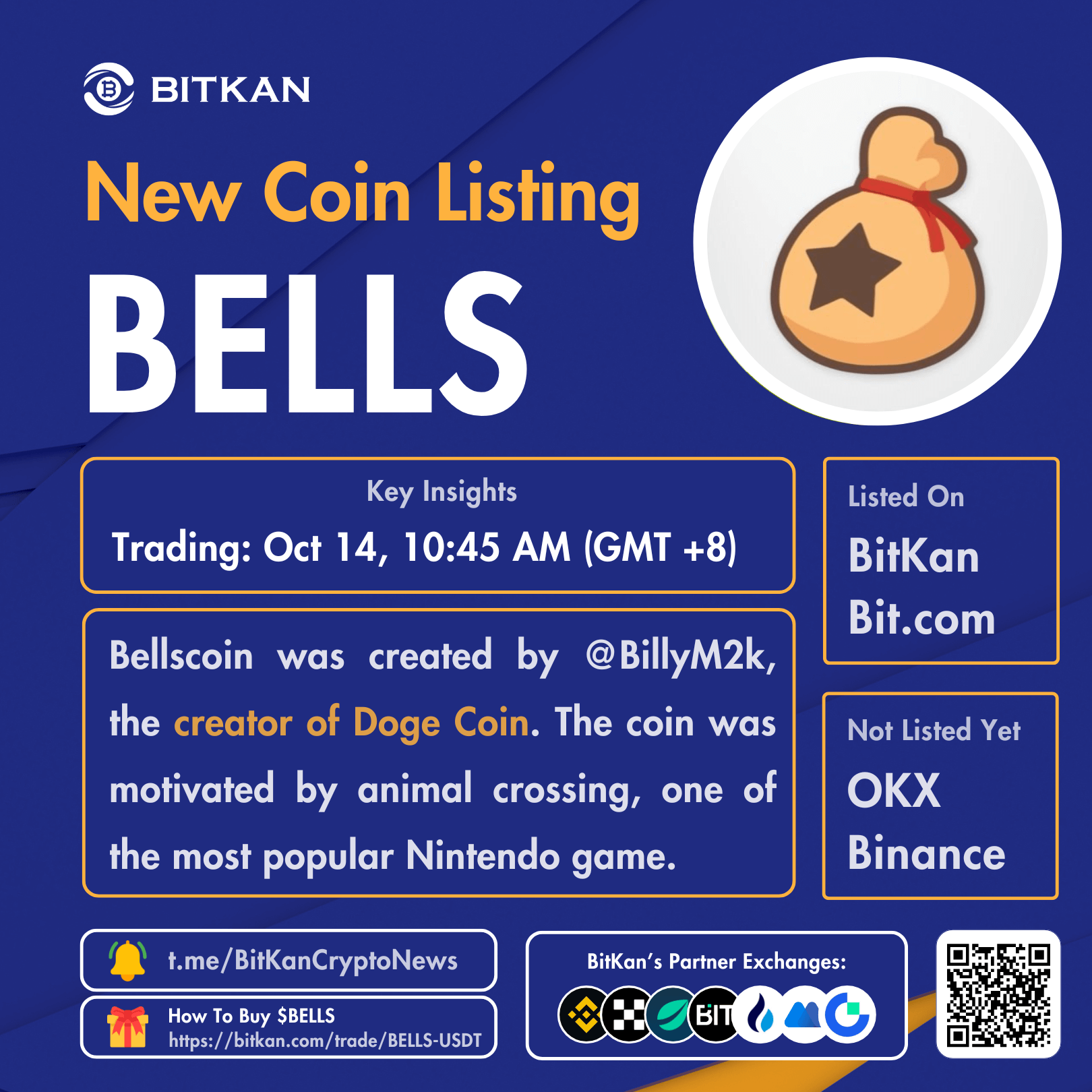 New Listing: BellCoin (BELLS) Spot Trading Pair Added on BitKan