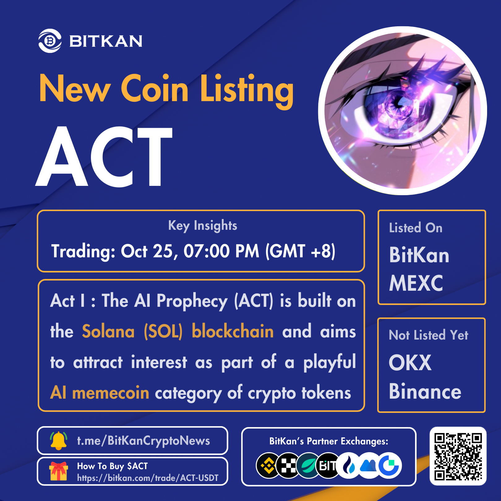 New Listing: Act I : The AI Prophecy (ACT) Spot Trading Pair Added on BitKan