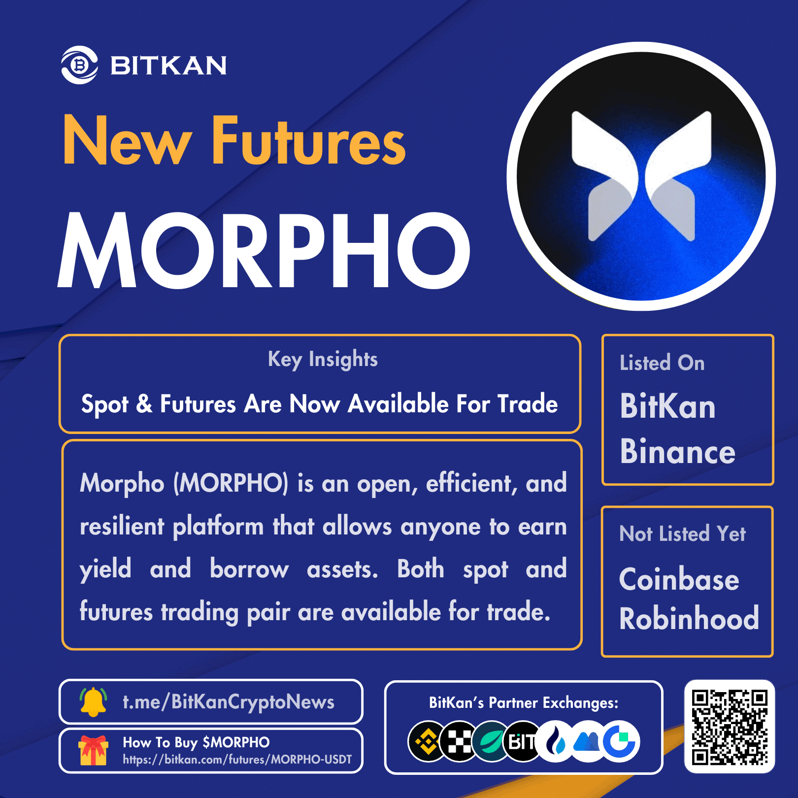 New Listing: Morpho (MORPHO) Spot and Futures Trading Pair Added on BitKan