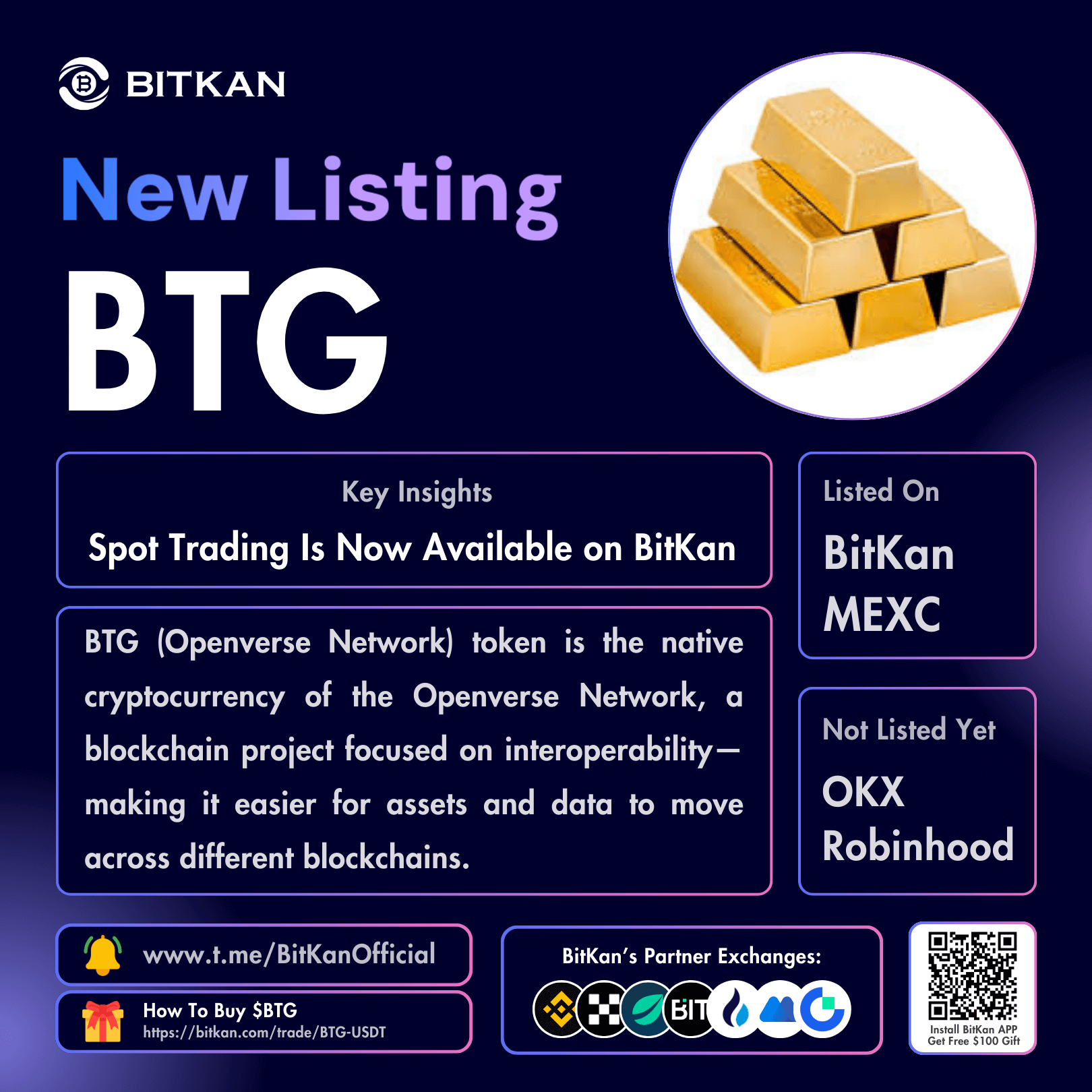 New Listing: Openverse Network (BTG) Spot Trading Pair Added on BitKan