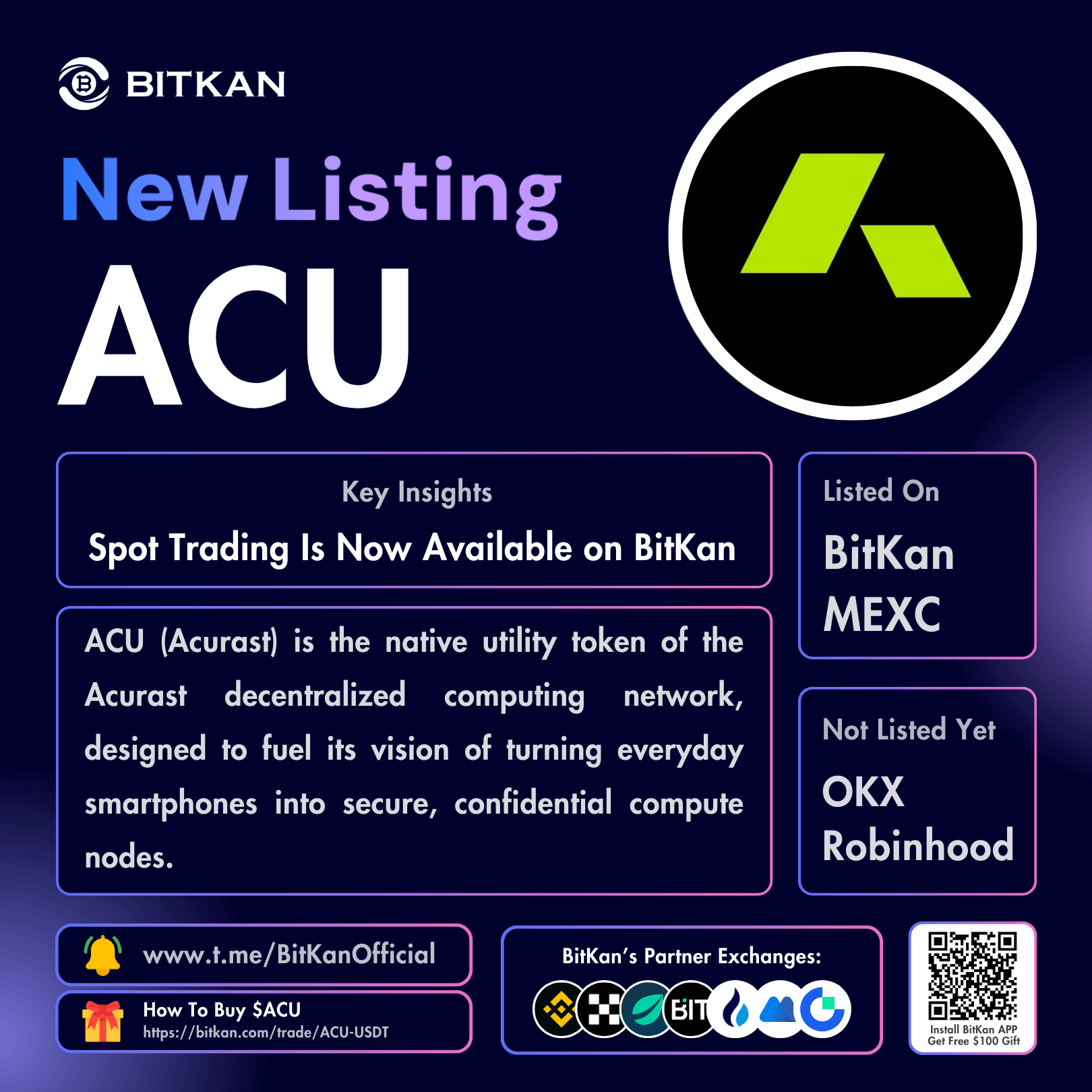New Listing: Acurast (ACU) Spot Trading Pair Added on BitKan